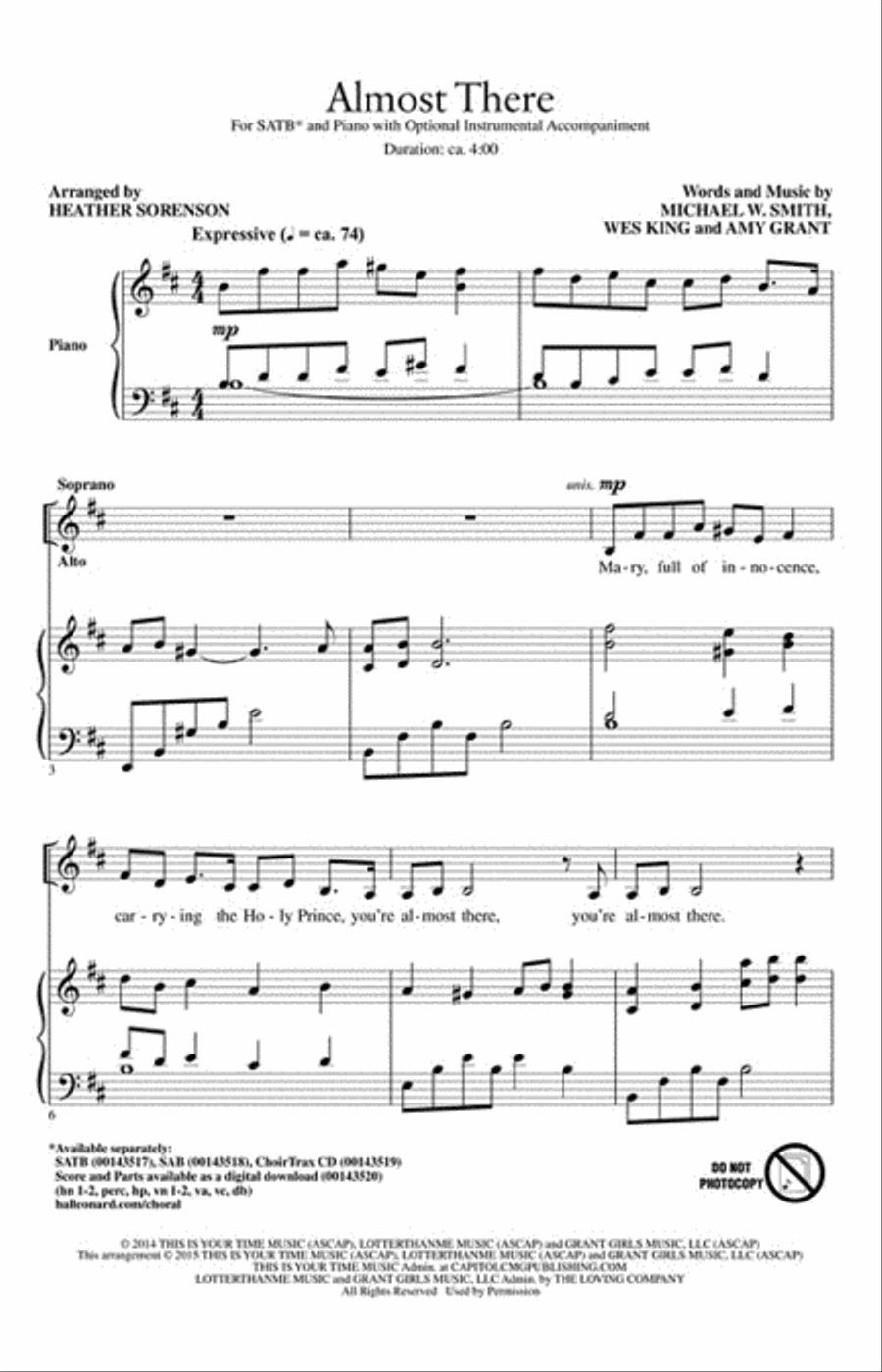 Almost There Almost There 4-Part scores gallery preview page 2