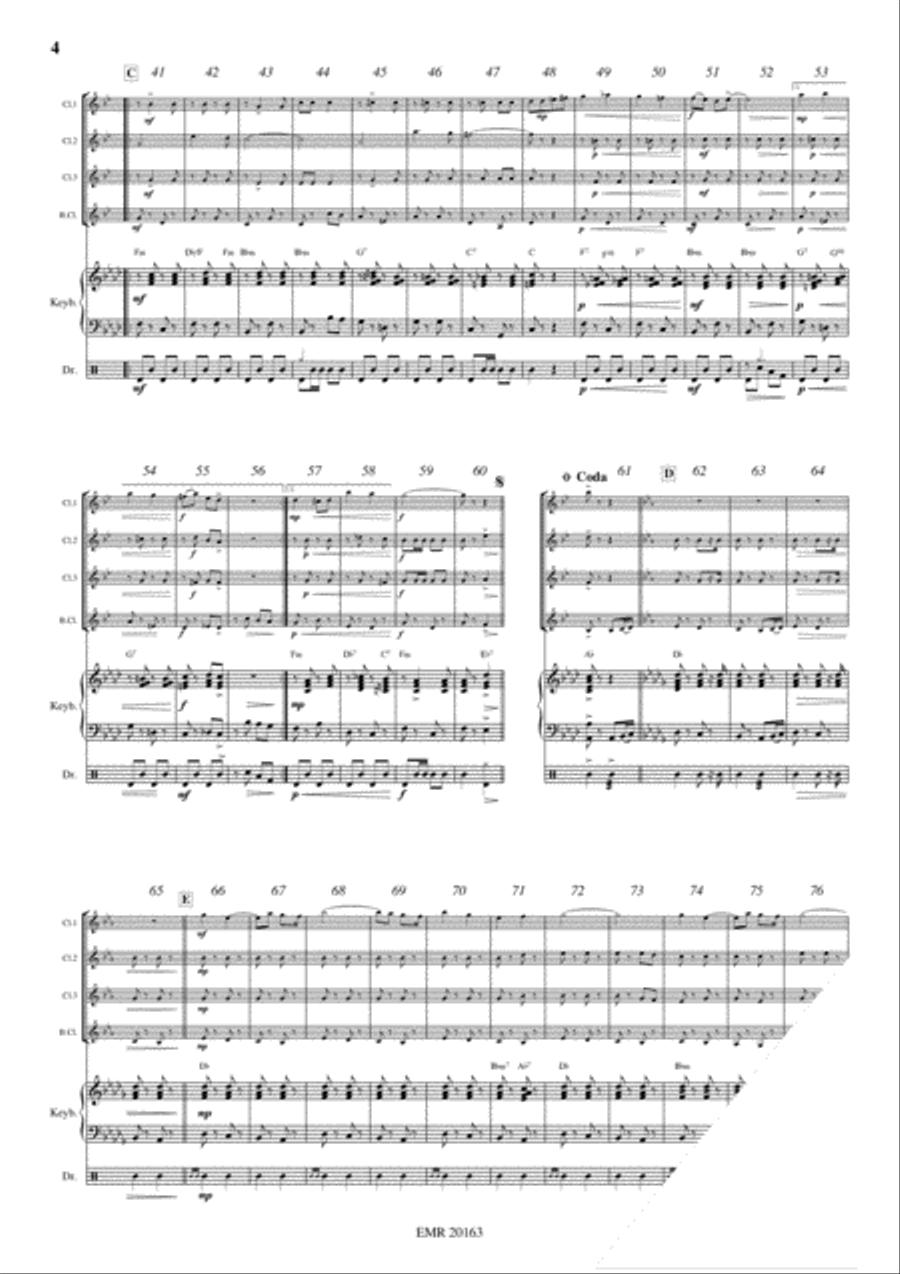 Sunshine Clarinet Quartet scores gallery preview page 4