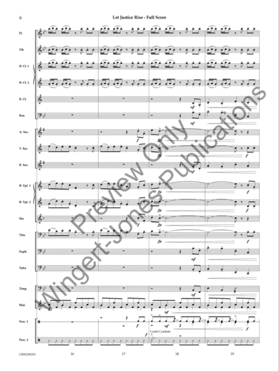 Let Justice Rise Concert Band scores gallery preview page 7