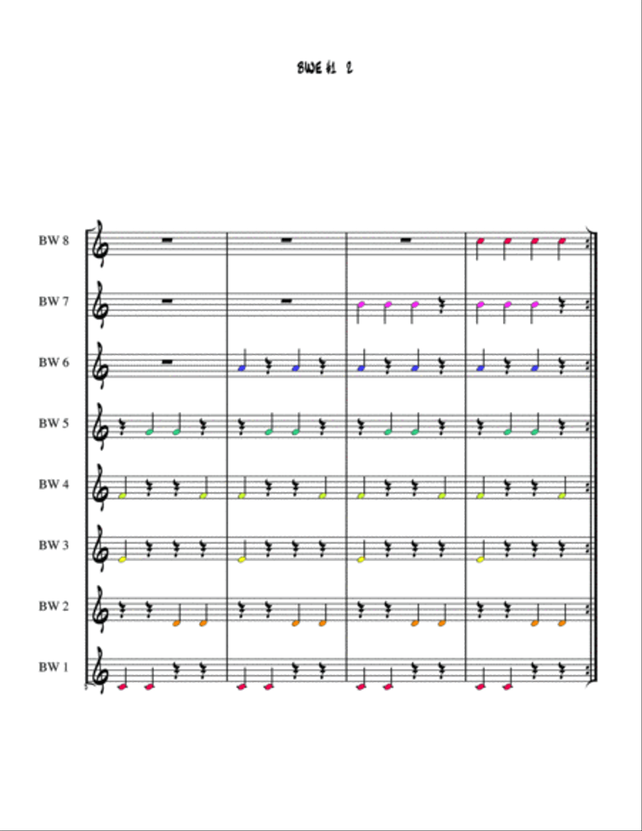 Boomwhacker Ensemble Easy Piano scores gallery preview page 2