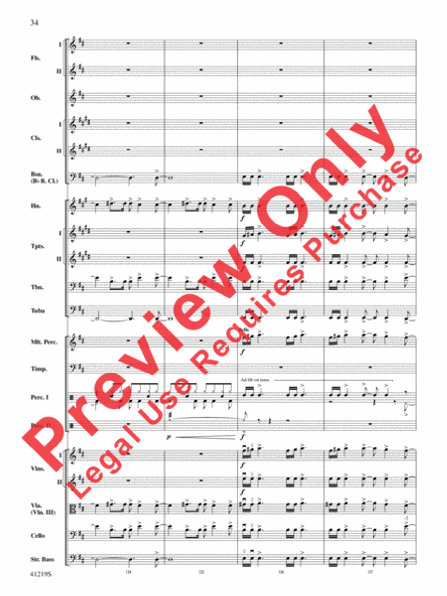 Led Zeppelin Reunion Full Orchestra scores gallery preview page 35