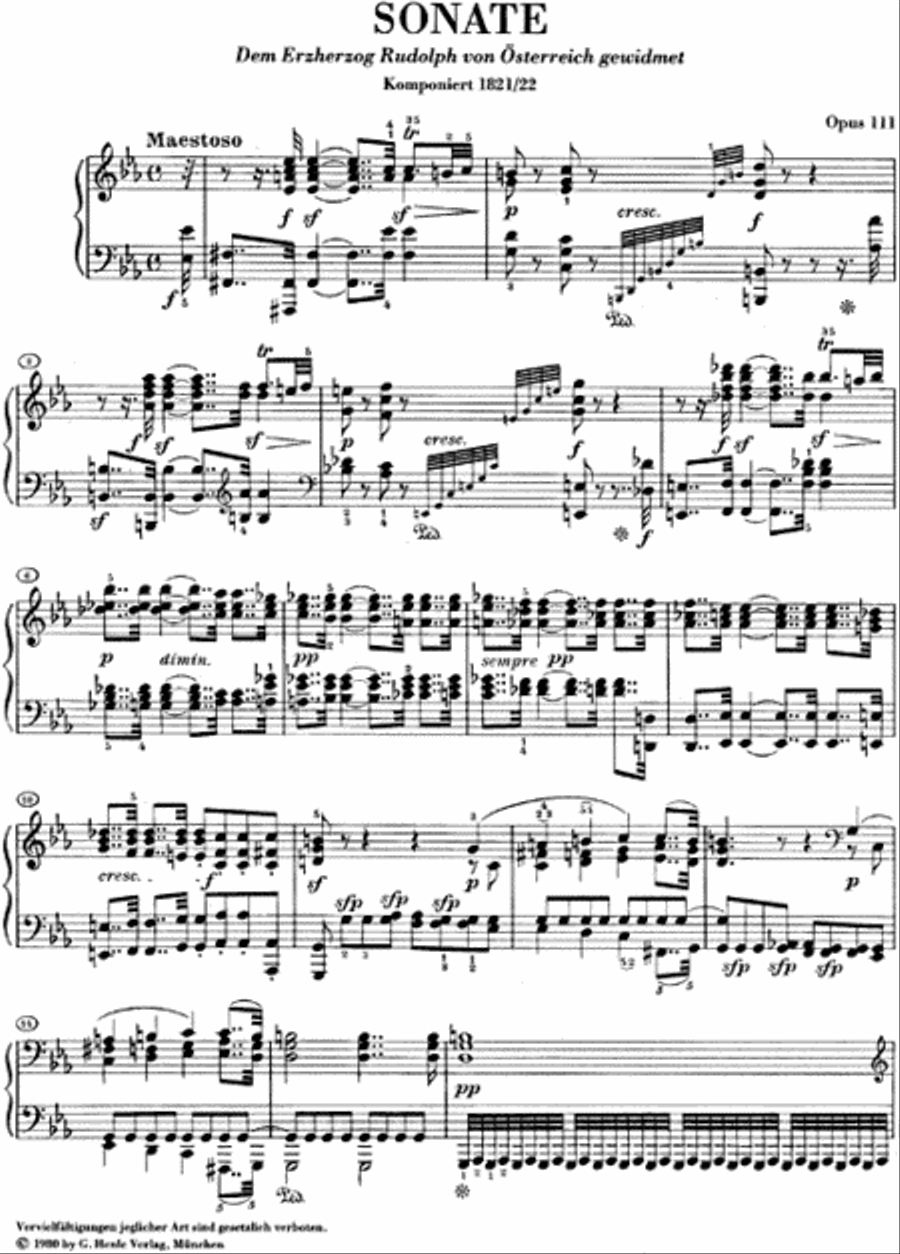 Piano Sonata No. 32 in C minor Op. 111 Piano Solo scores gallery preview page 2