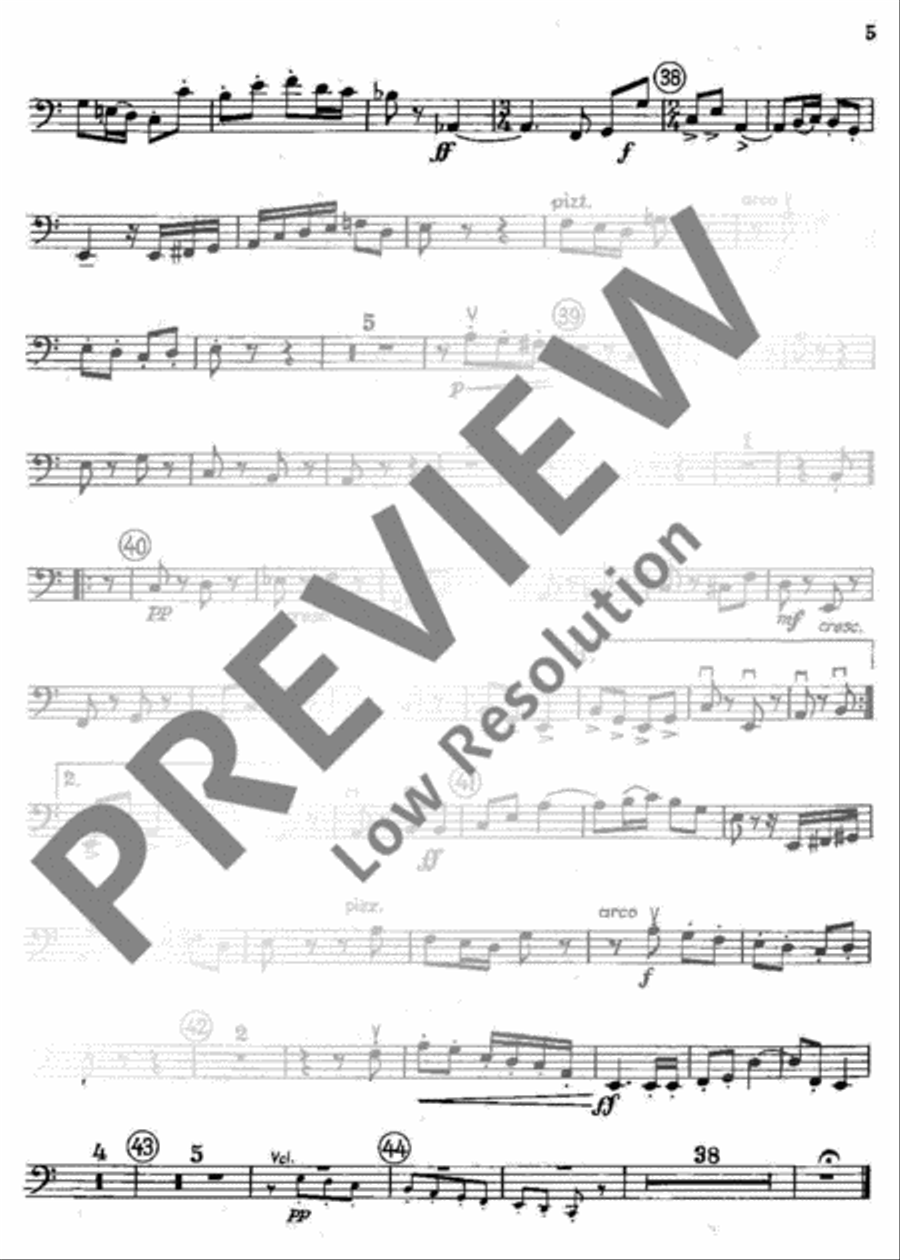 Frühlingserwarten Double Bass scores gallery preview page 6