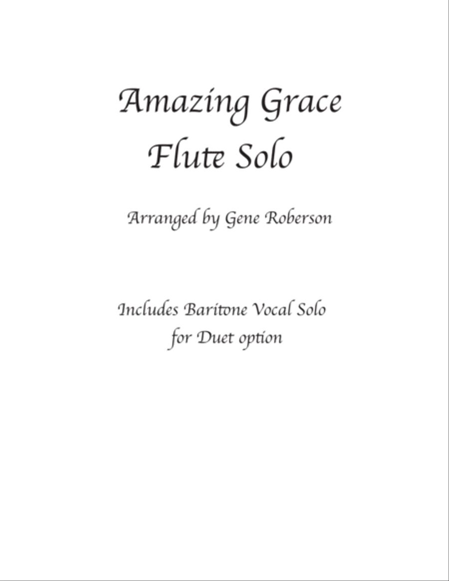 Amazing Grace Advanced Flute Solo Flute Solo scores gallery preview page 3