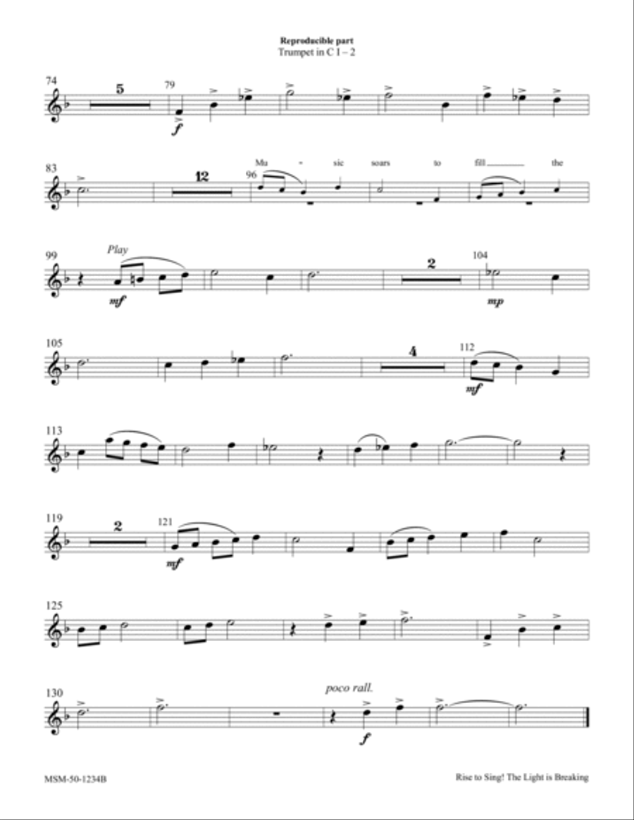 Rise to Sing! The Light is Breaking Choir scores gallery preview page 5