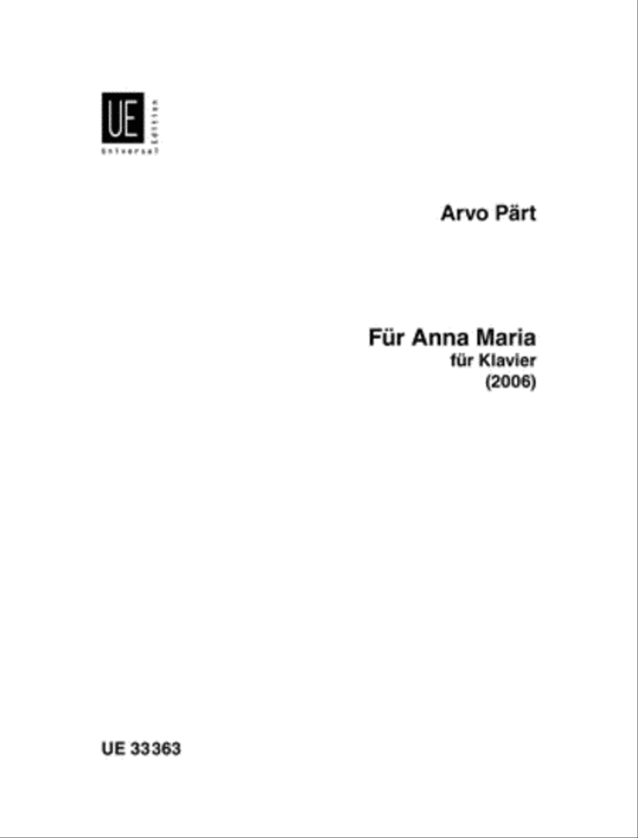 Für Anna Maria Chamber Music scores gallery preview page 1