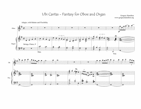 Ubi Caritas: A Fantasy for Oboe and Organ image number null