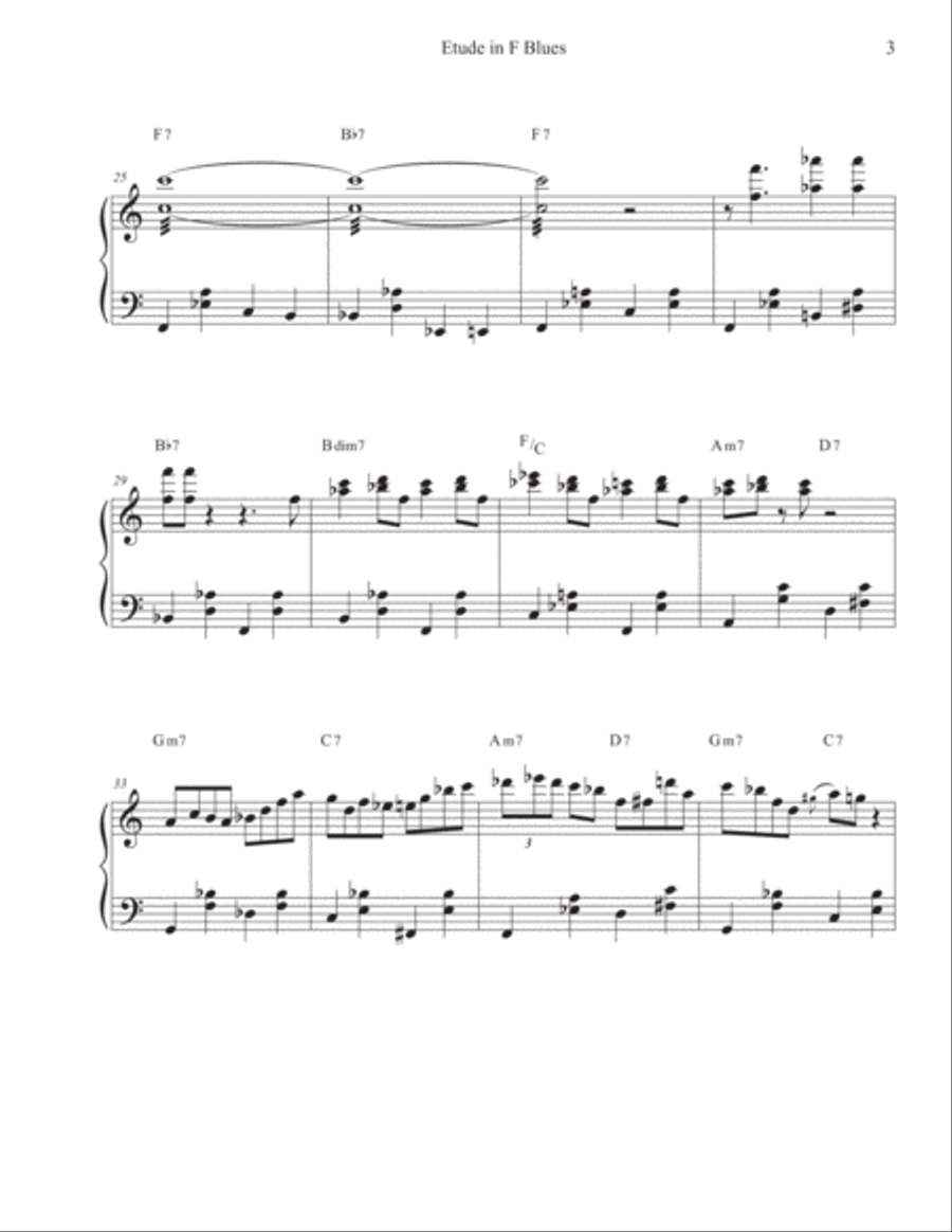 Etude in F Blues Piano Method scores gallery preview page 3