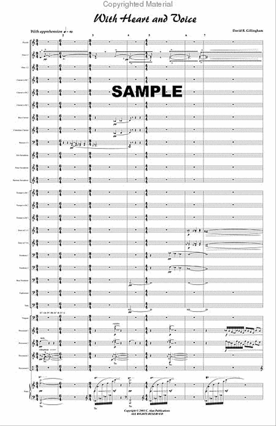 With Heart and Voice Concert Band scores gallery preview page 2