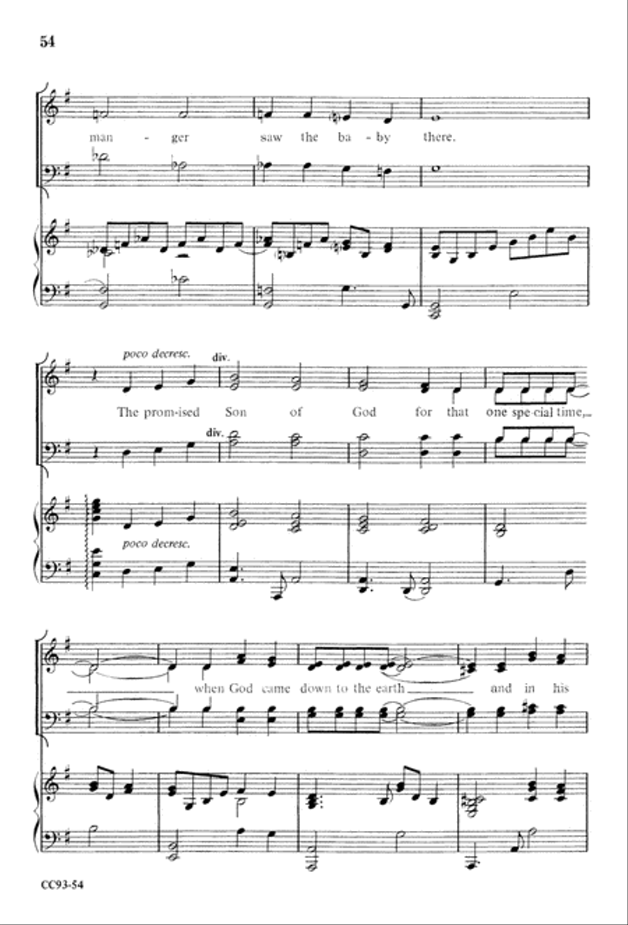 Jesus Is Born Jesus Is Born 4-Part scores gallery preview page 56