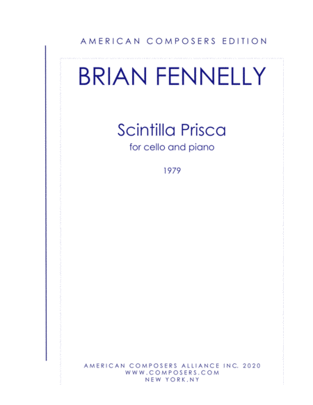 [Fennelly] Scintilla Prisca (Piano Reduction)