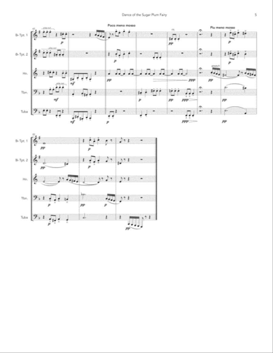 Dance of the Sugar Plum Fairy for Brass Quintet Brass Quintet scores gallery preview page 5
