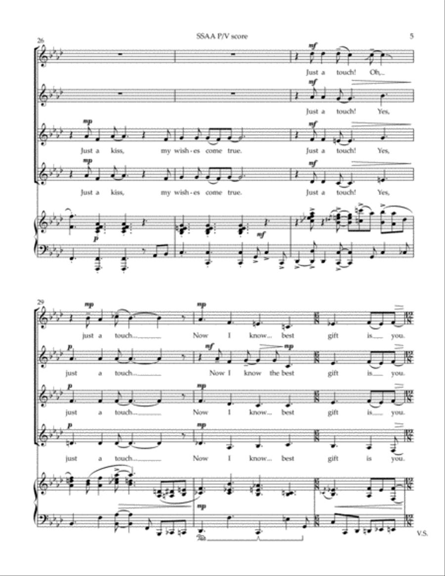 The Gift of Your Love SSA scores gallery preview page 5