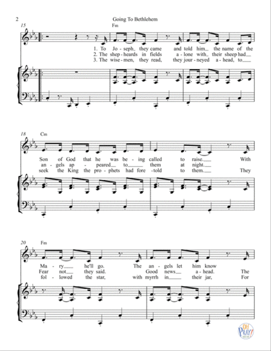 Going To Bethlehem Going To Bethlehem Voice scores gallery preview page 3