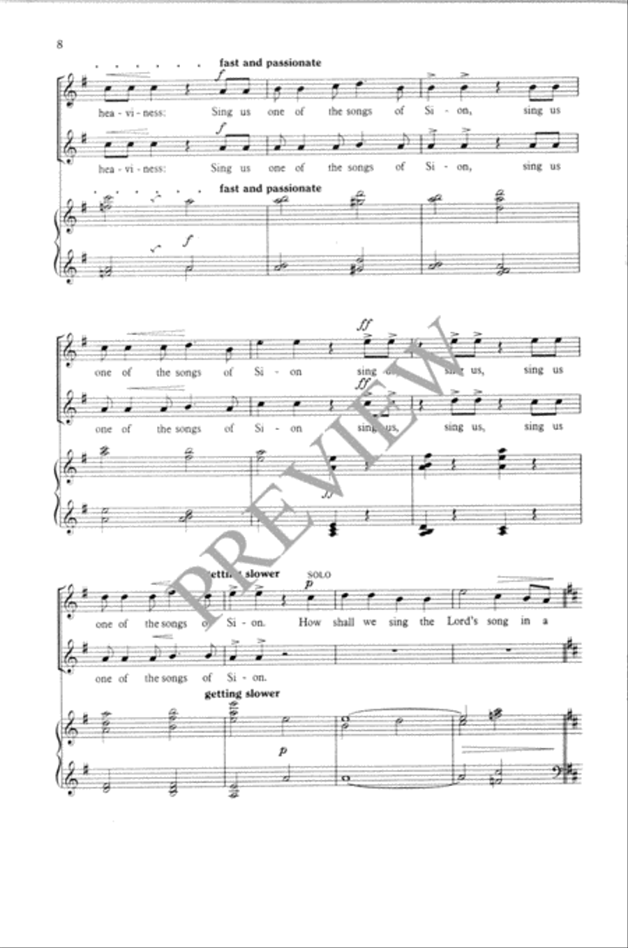 Four Psalm Settings SA scores gallery preview page 9