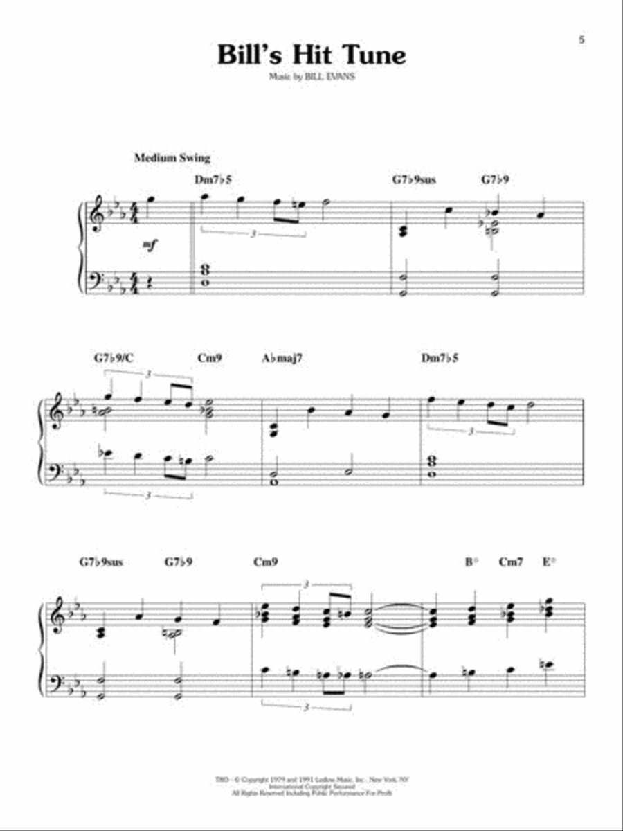 Bill Evans – 19 Arrangements for Solo Piano Piano Solo scores gallery preview page 7
