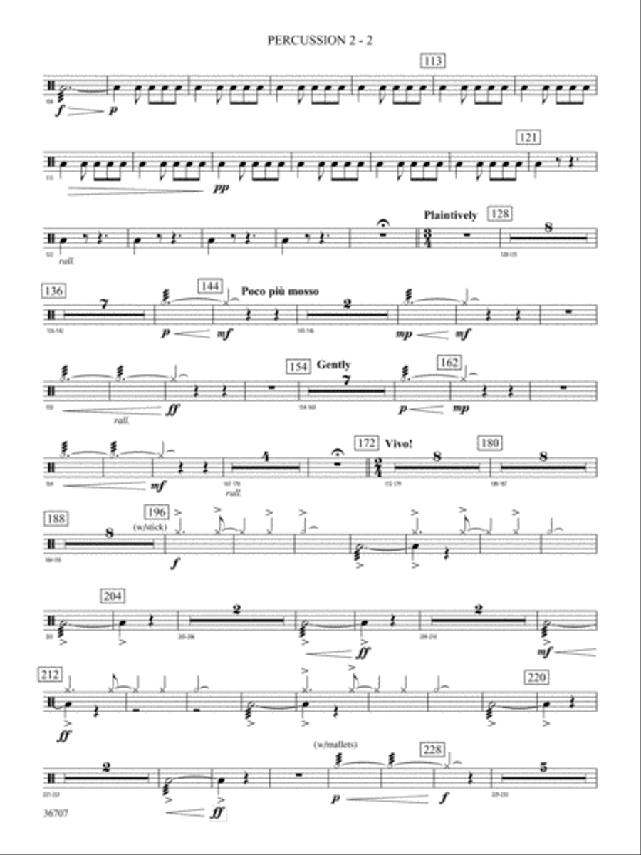 Rhapsodic Celebration: 2nd Percussion Concert Band scores gallery preview page 2