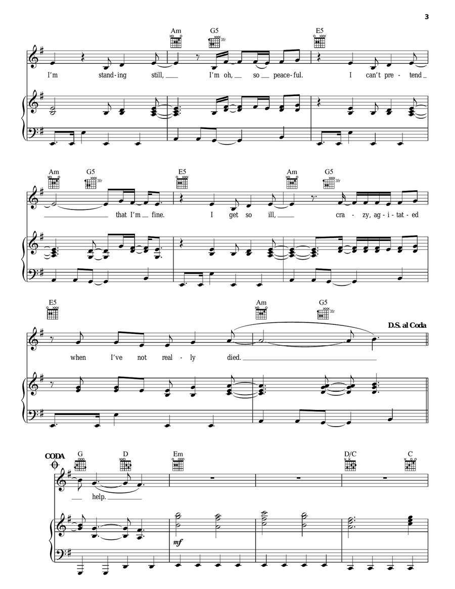 I Can't Do This Piano, Vocal, Guitar scores gallery preview page 3