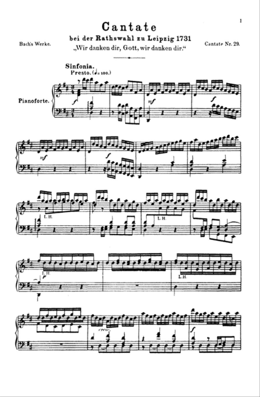 Cantata No. 29 -- Ir danken dir, Gott wir danken dir 4-Part scores gallery preview page 4