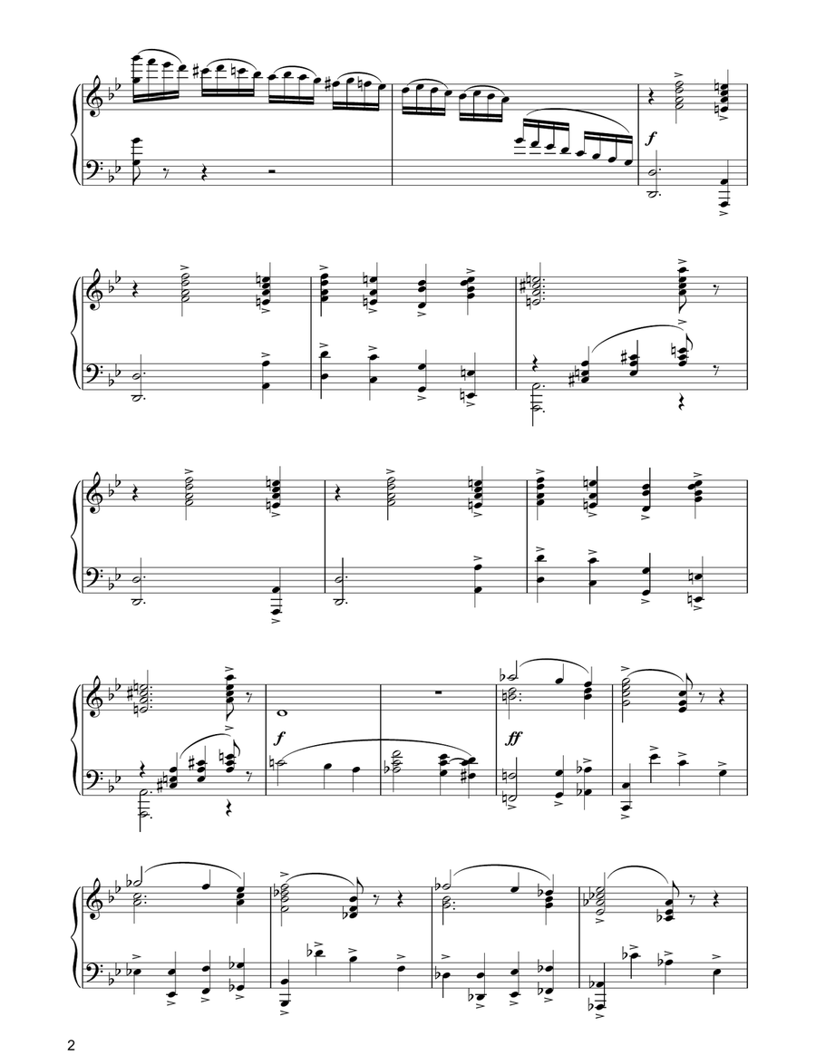 Dies Irae From 'Requiem' Piano Solo scores gallery preview page 2