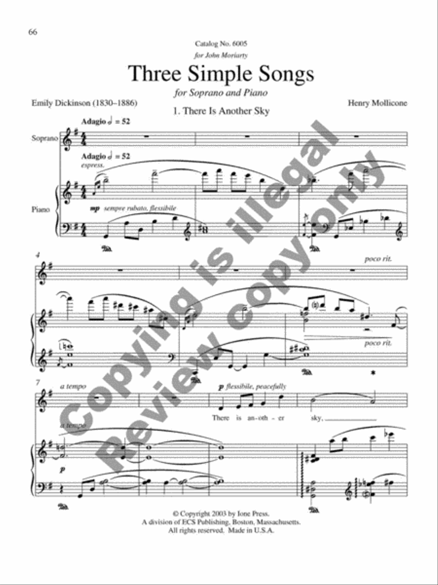 Collected Songs for Soprano and Piano Soprano Voice scores gallery preview page 37