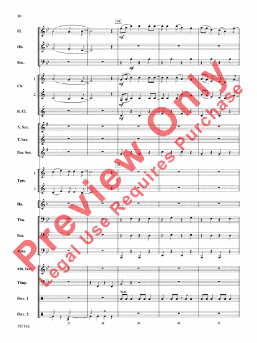 Zydeco Cajun Crawdad Dance Concert Band scores gallery preview page 11