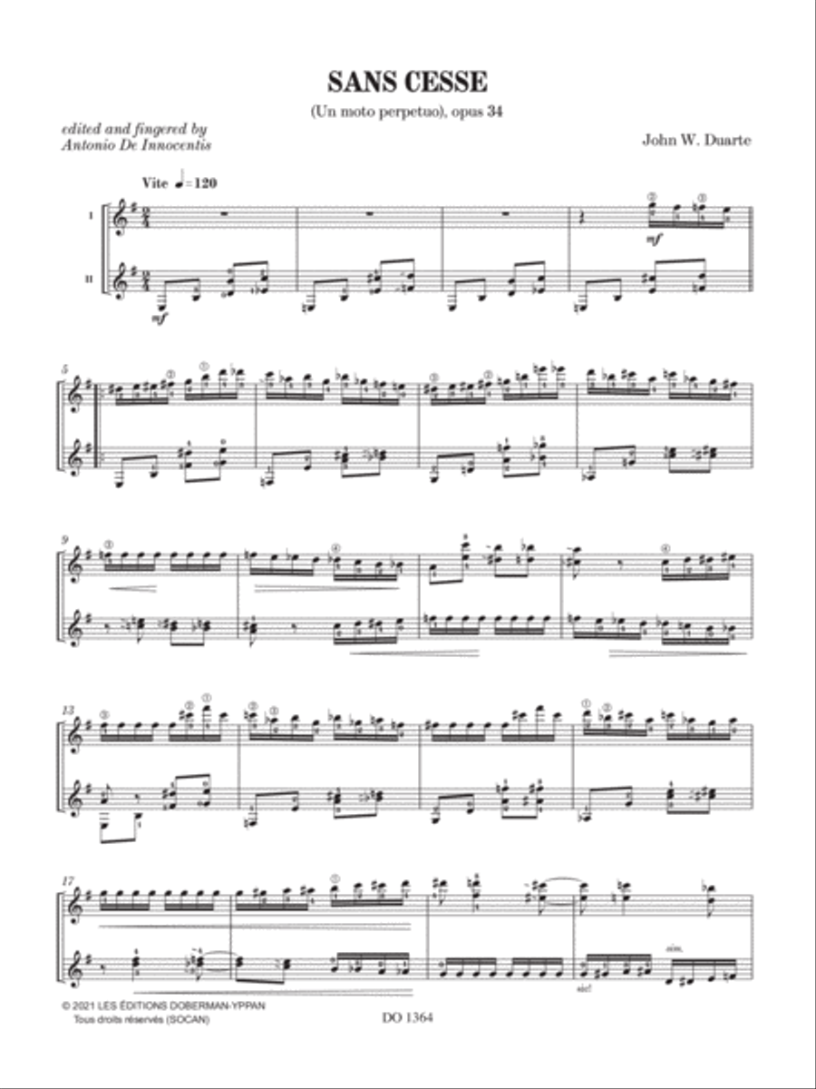 Sans cesse, Op. 34 Classical Guitar scores gallery preview page 4
