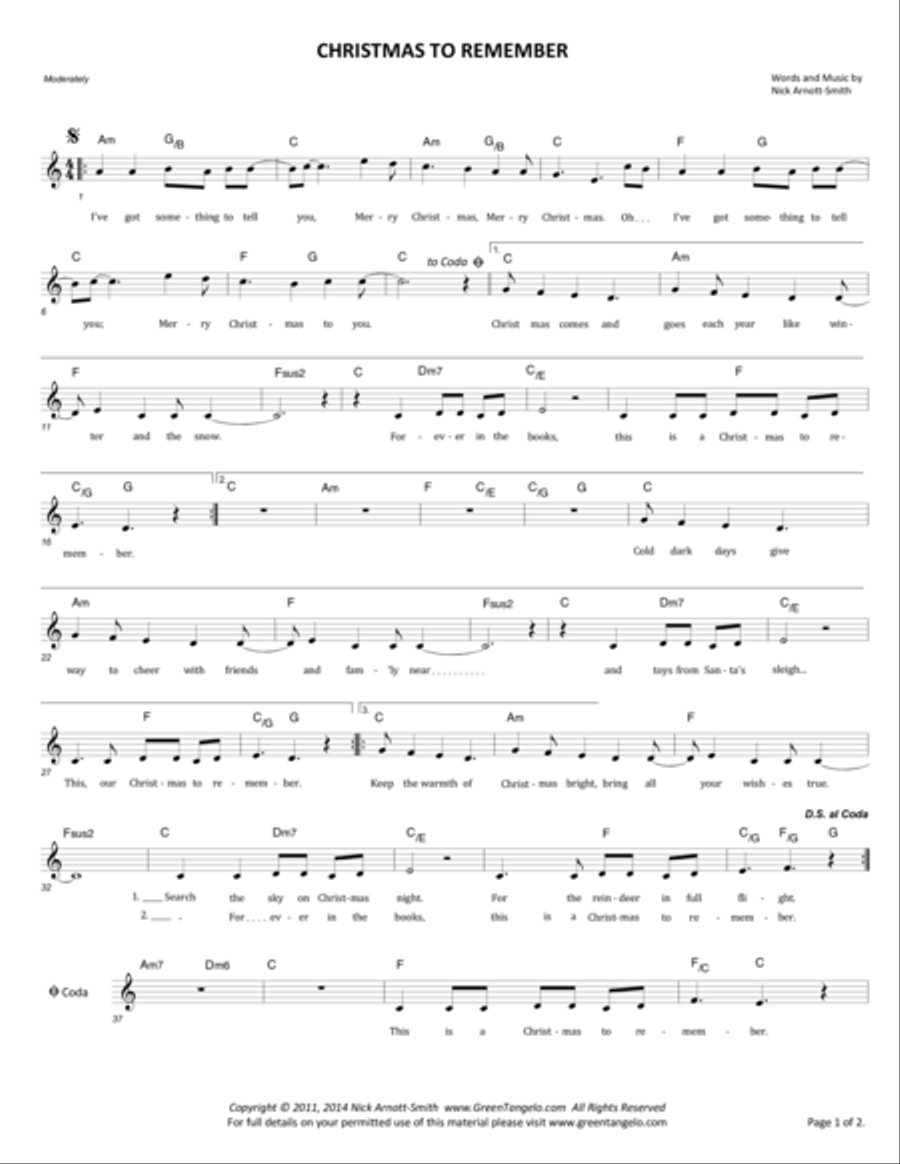 Christmas to Remember Piano Solo scores gallery preview page 1