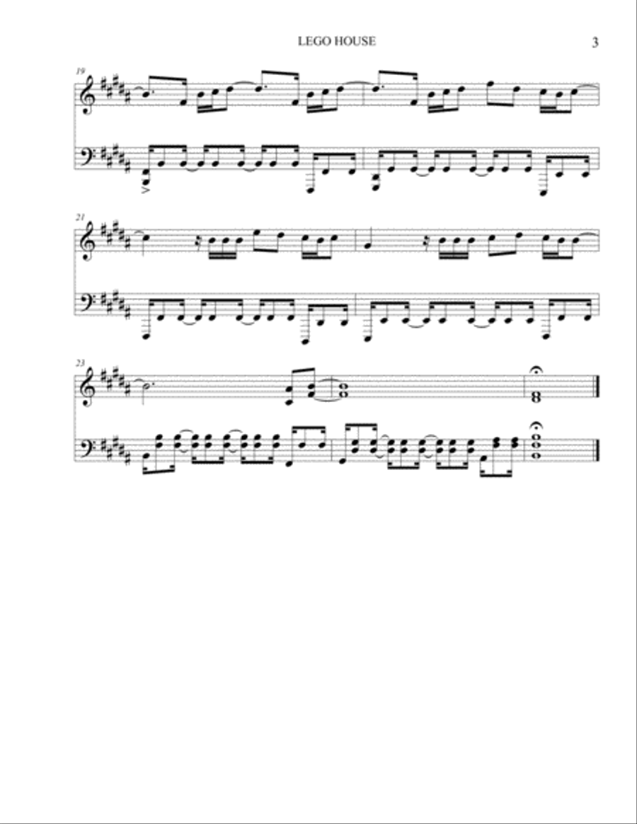 Lego House Easy Piano scores gallery preview page 4