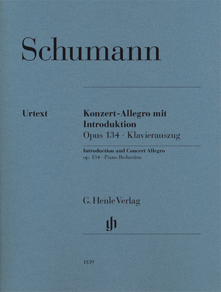 Book cover for Introduction and Concert Allegro for Piano and Orchestra, Op. 134