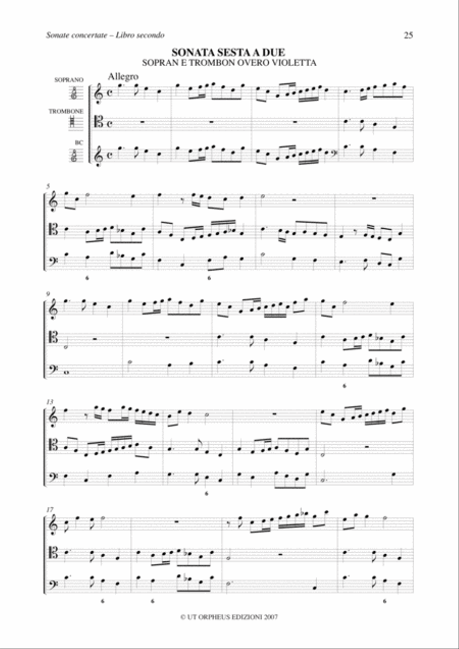Instrumental Works - Vol. 2: Sonate concertate in stil moderno for one, two, three, four-parts and Continuo (Venezia, 1629) 4-Part scores gallery preview page 8