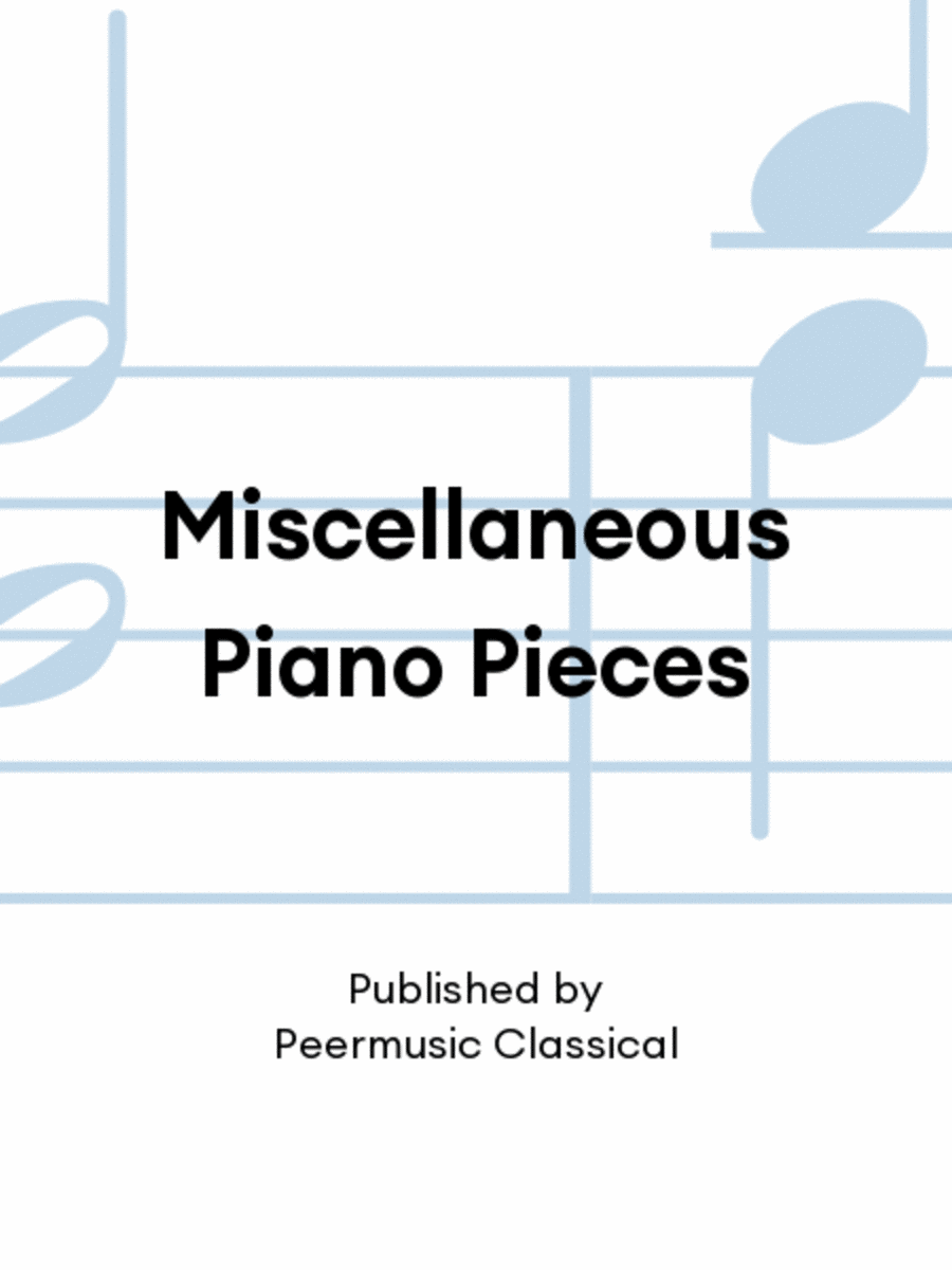 Miscellaneous Piano Pieces Chamber Music scores gallery preview page 1