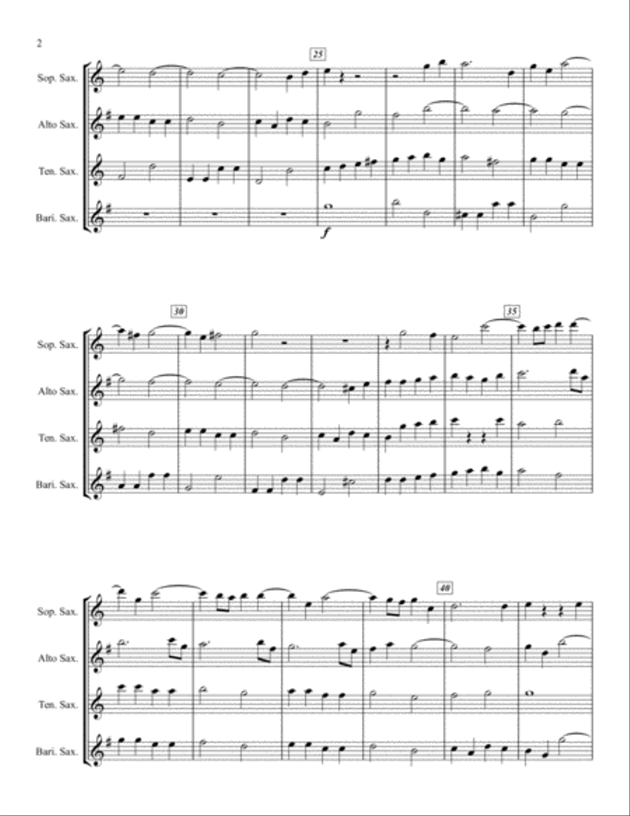 Fugato (from String Quartet No 2 in B flat major) Woodwind Quartet scores gallery preview page 2