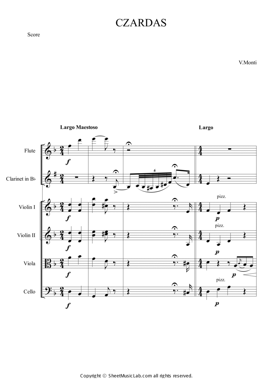 Czardas Orchestra scores gallery preview page 1