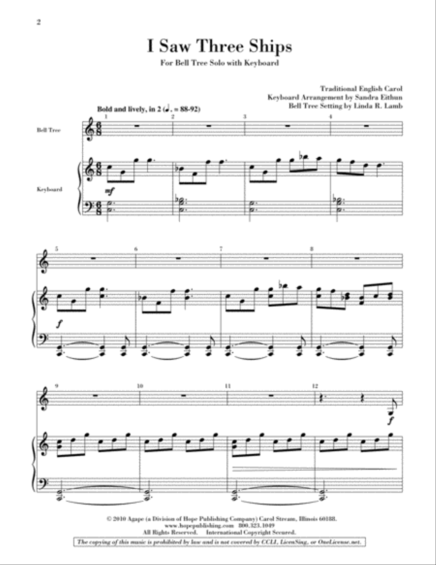 I Saw Three Ships I Saw Three Ships Percussion scores gallery preview page 2