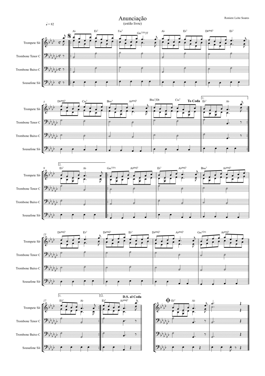 Anunciação Brass Ensemble scores gallery preview page 1