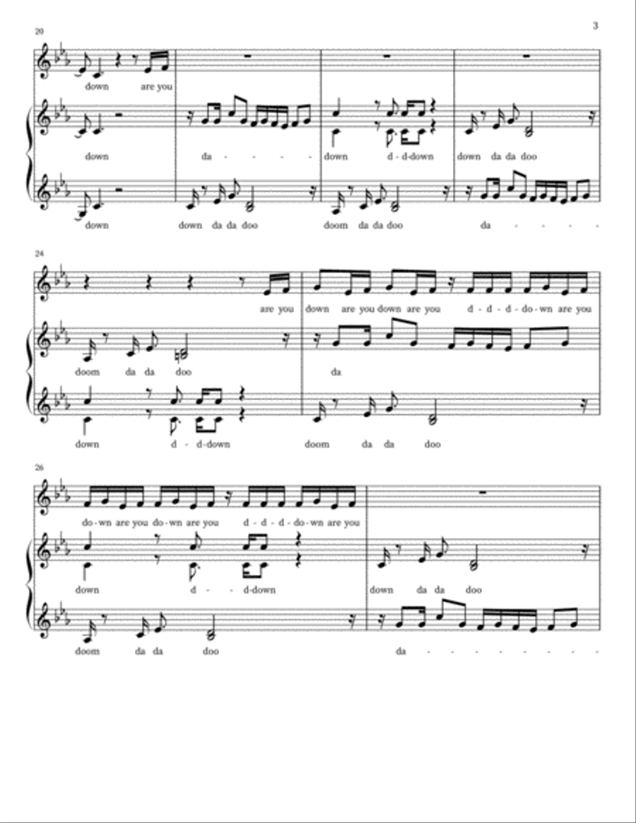 Diggy Down Diggy Down A Cappella scores gallery preview page 3