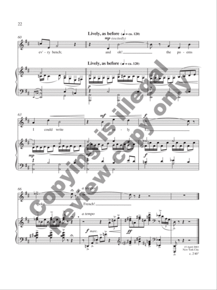 Songs of Sophistication Medium Voice scores gallery preview page 13