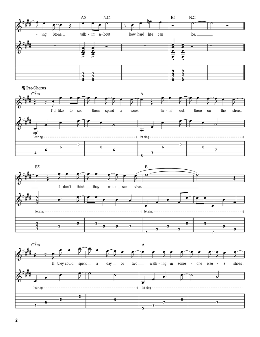 Lifestyles Of The Rich And Famous Electric Guitar scores gallery preview page 2