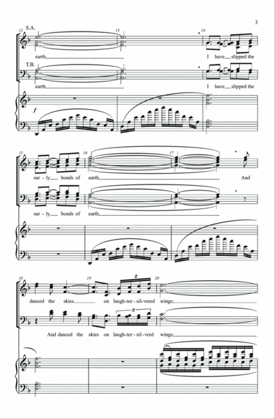 High Flight High Flight 4-Part scores gallery preview page 3
