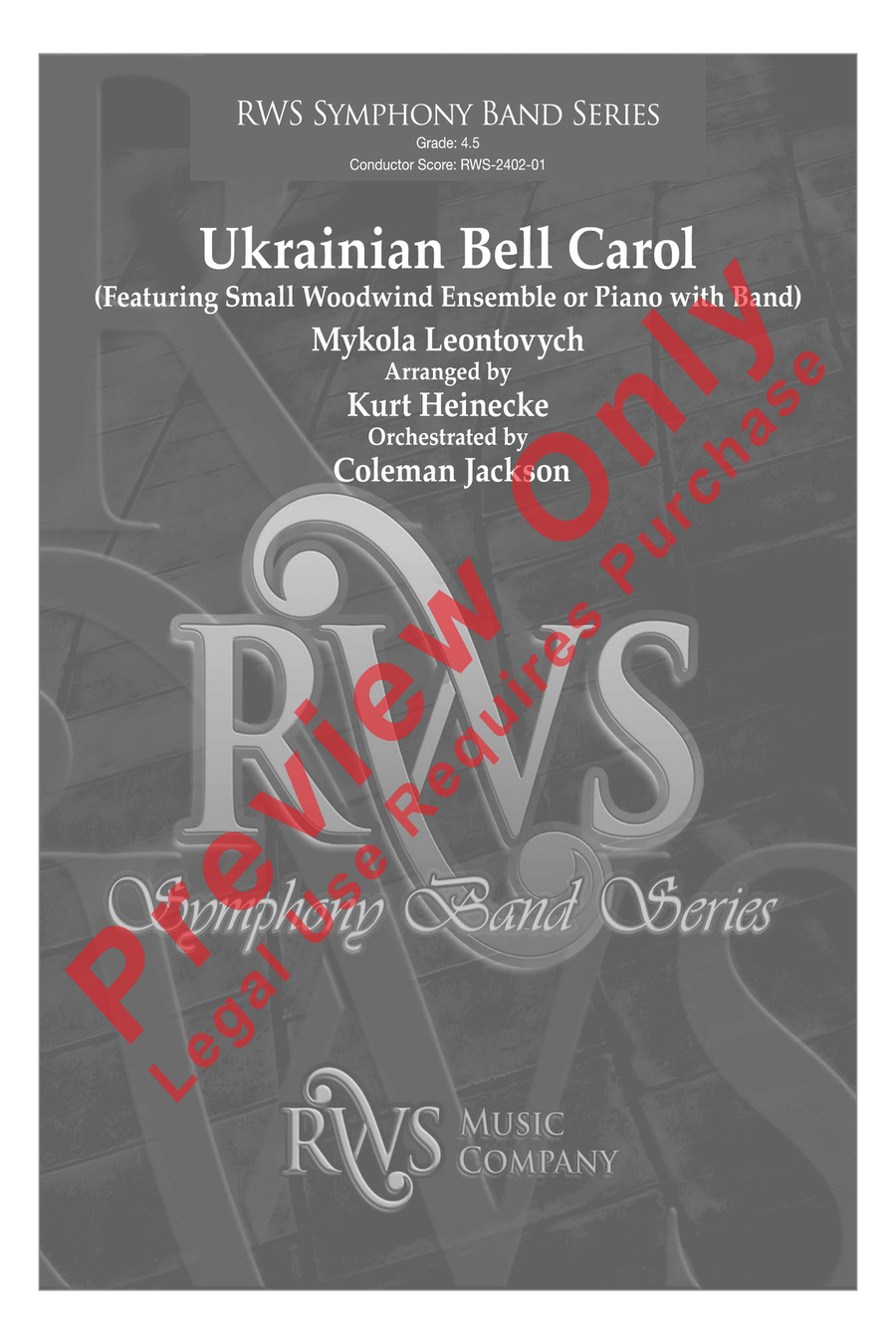 Ukrainian Bell Carol Ukrainian Bell Carol Concert Band scores gallery preview page 2