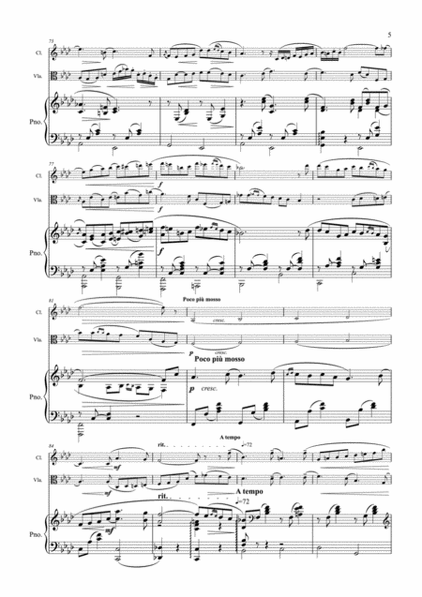 Tchaikovsky - Romance Op.5 - Clarinet Viola & Piano