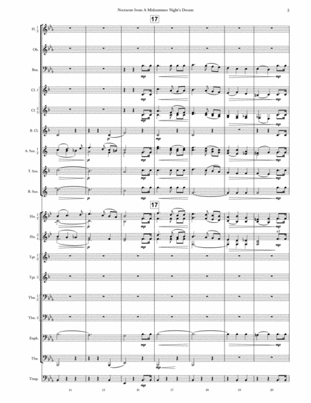 Nocturne - from A Midsummer Night's Dream - (Score & Parts) image number null
