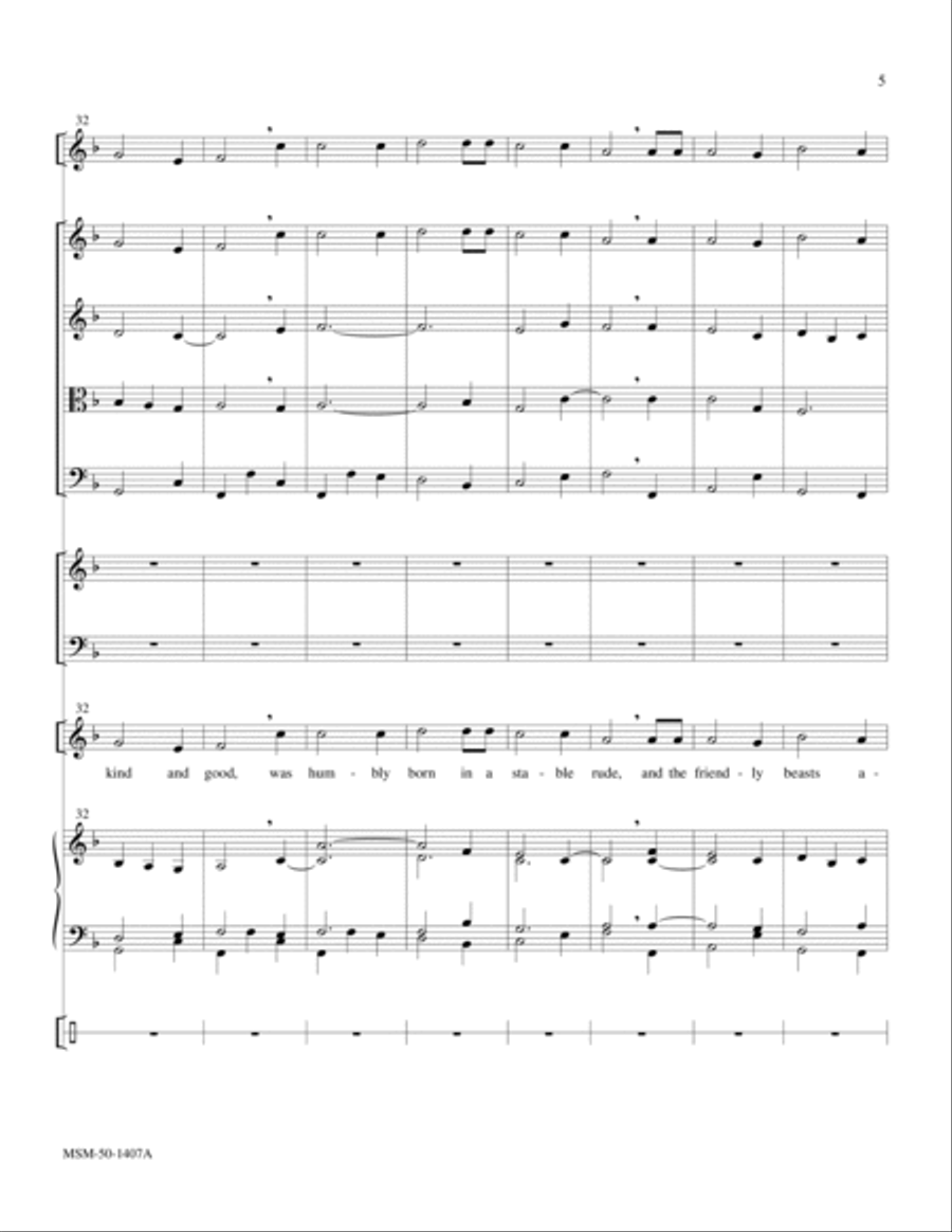 The Friendly Beasts Choir scores gallery preview page 5