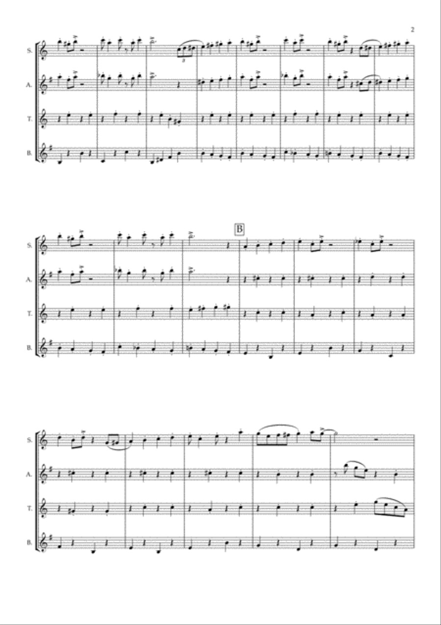 The Mountain King Stomp (In The Hall Of The Mountain King) - Saxophone Quartet Saxophone Quartet scores gallery preview page 3