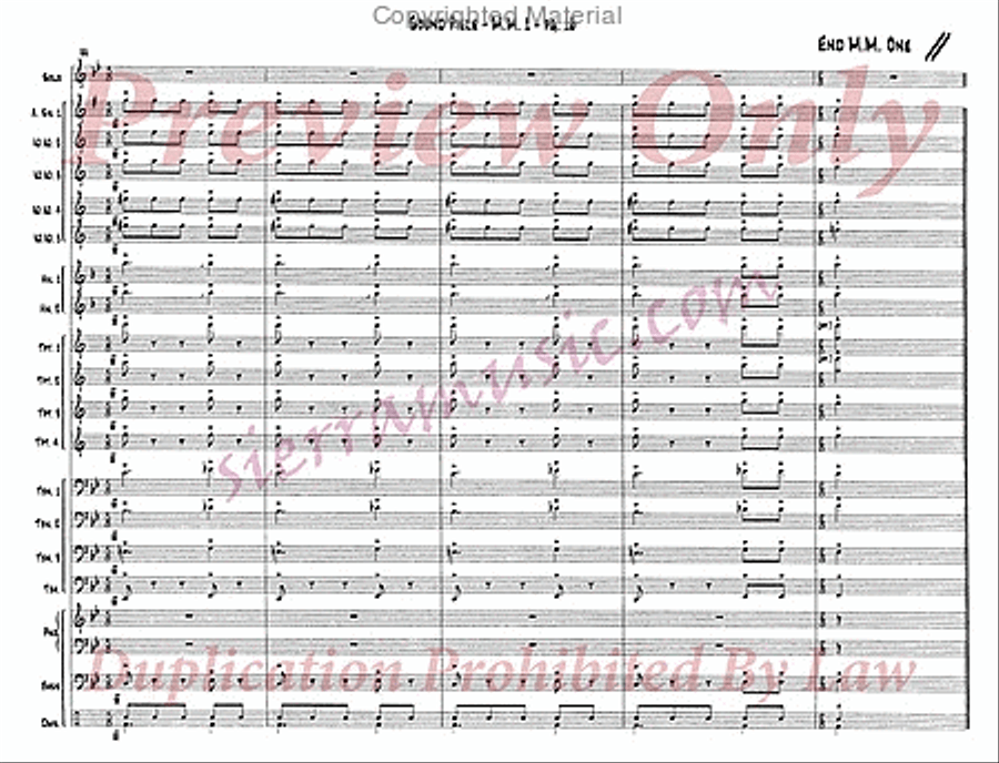 Sound Piece For Jazz Orchestra Big Band scores gallery preview page 17