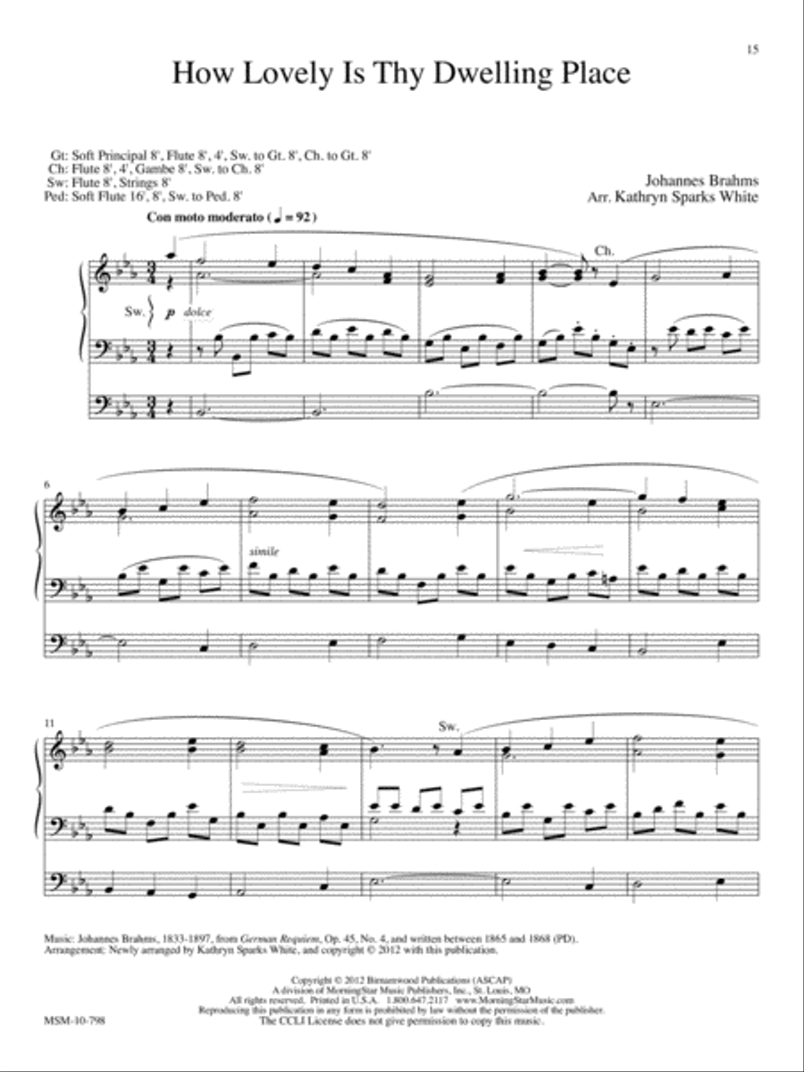 Choral Classics Arranged for Organ Organ Solo scores gallery preview page 7