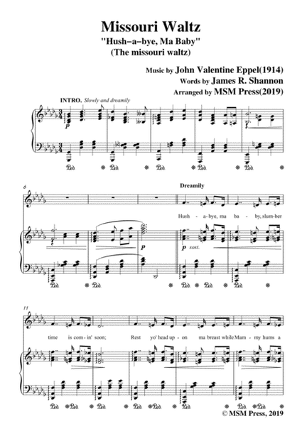 John Valentine Eppel-Missouri Waltz,in D flat Major,for Voice and Piano image number null