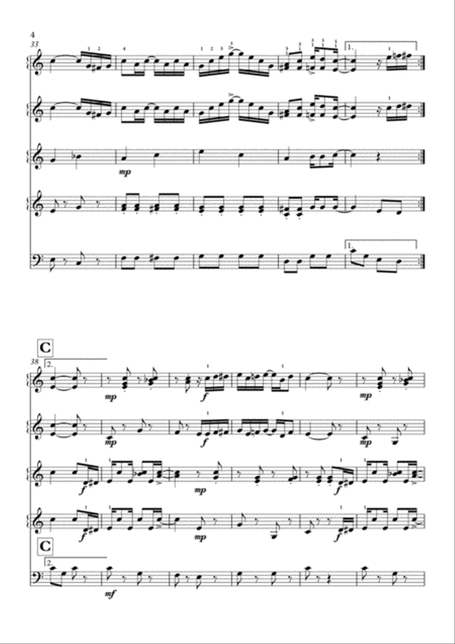 The Entertainer (Joplin) for Accordion Orchestra, arr. Simon Peberdy image number null