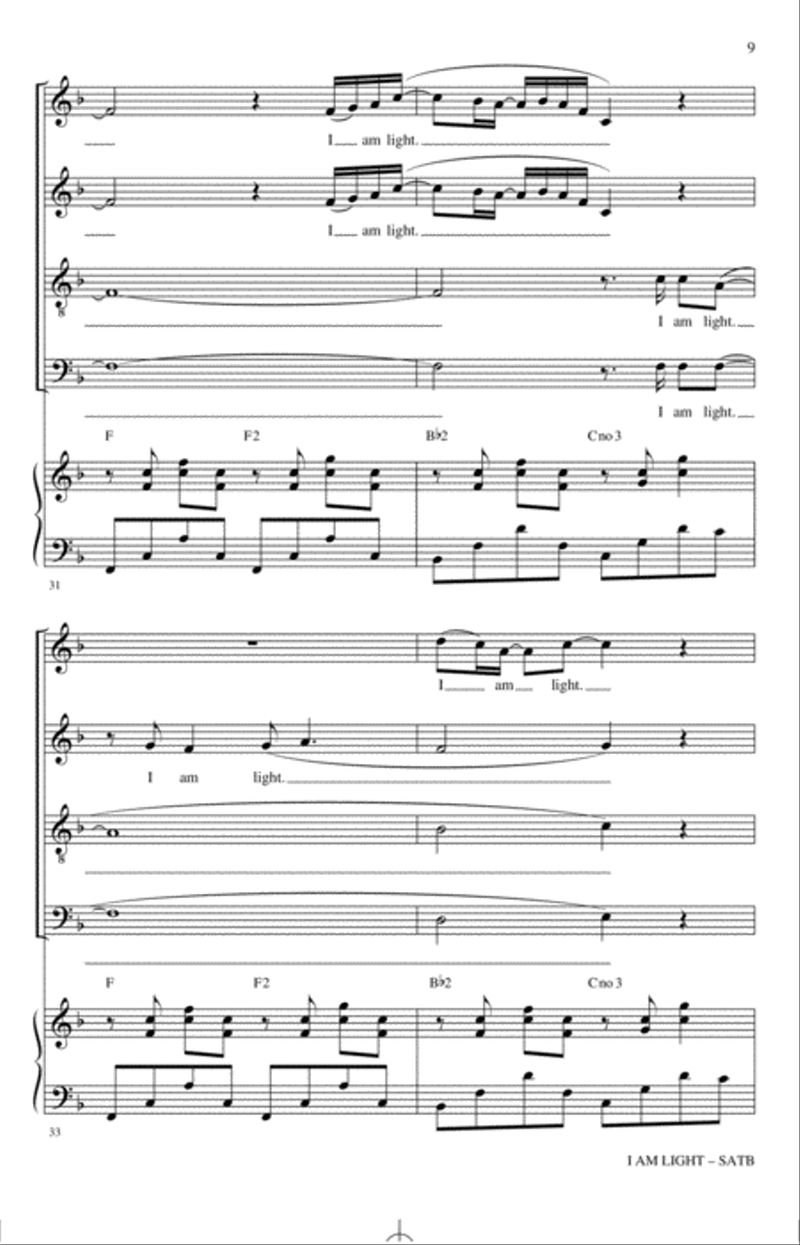 I Am Light (arr. Mark Hayes and Kimberly Lilley) 4-Part scores gallery preview page 8